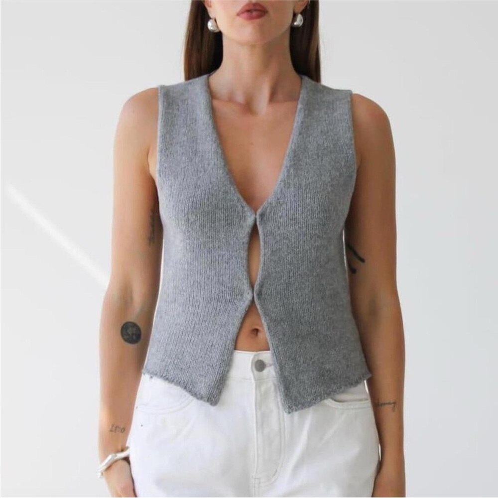 Rumored Cream Knit Vest